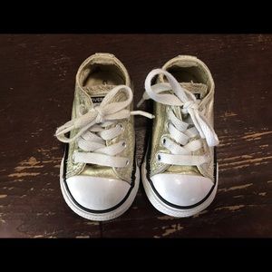 Gold toddler converse